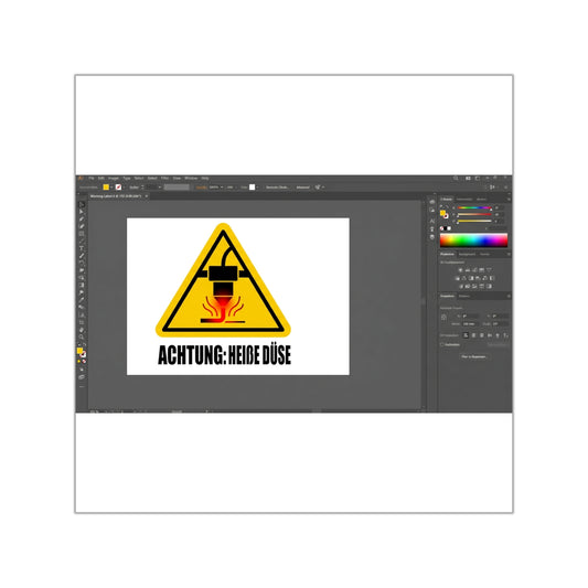 Sticker – Achtung: Heiße Düse