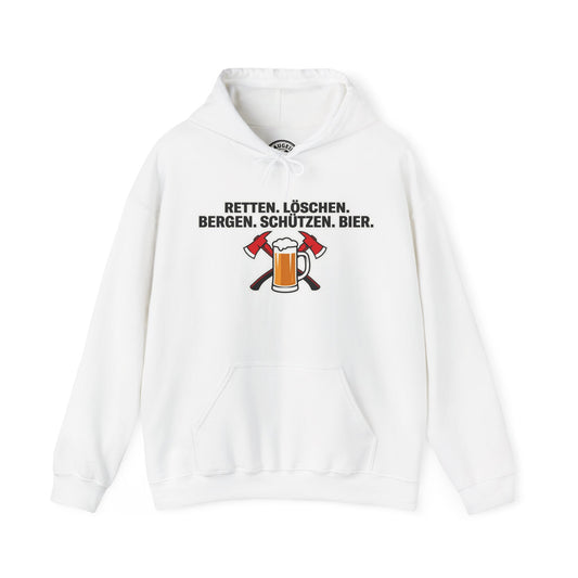 Hoodie – Retten. Löschen. Bier.