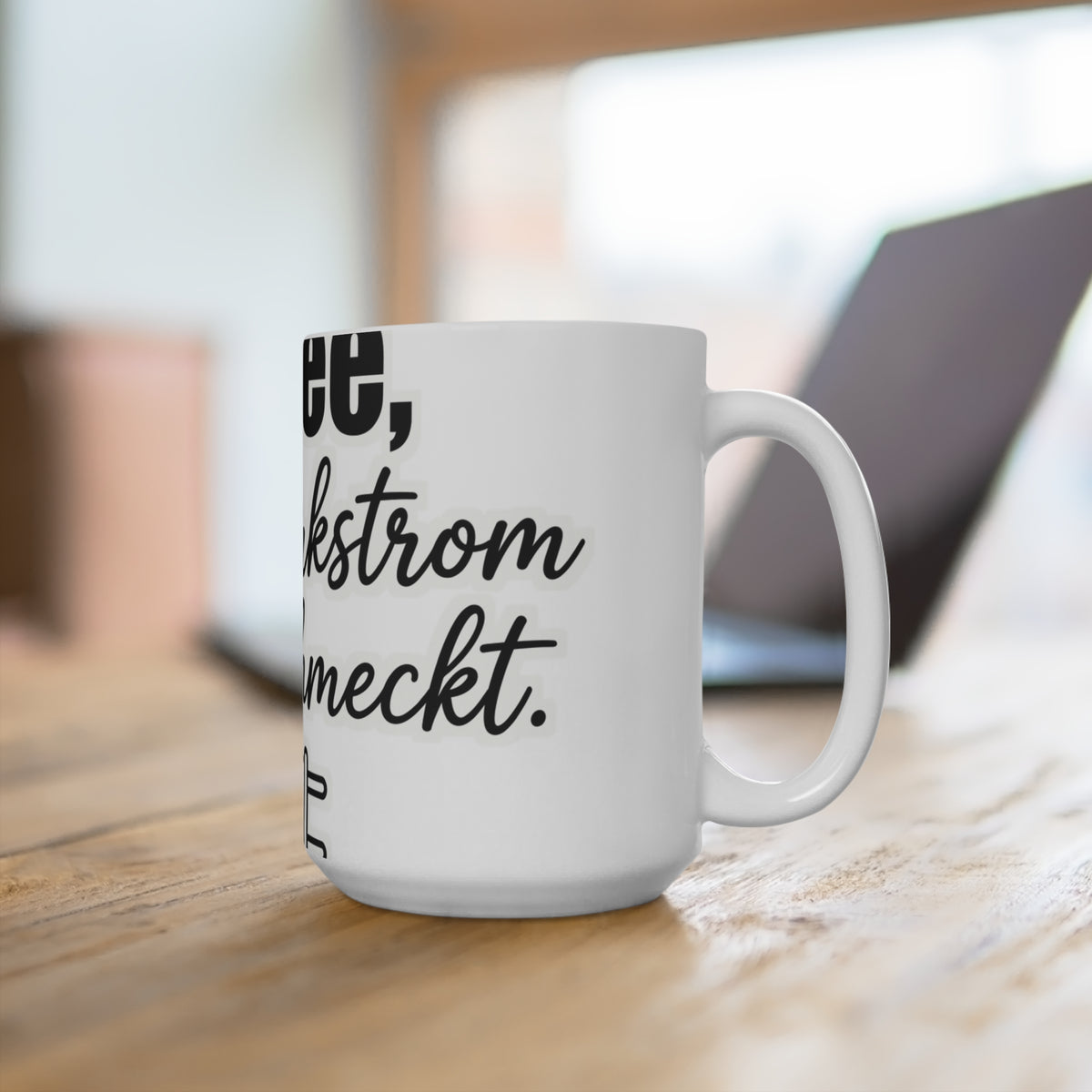 Große Tasse – Starkstrom schmeckt nicht