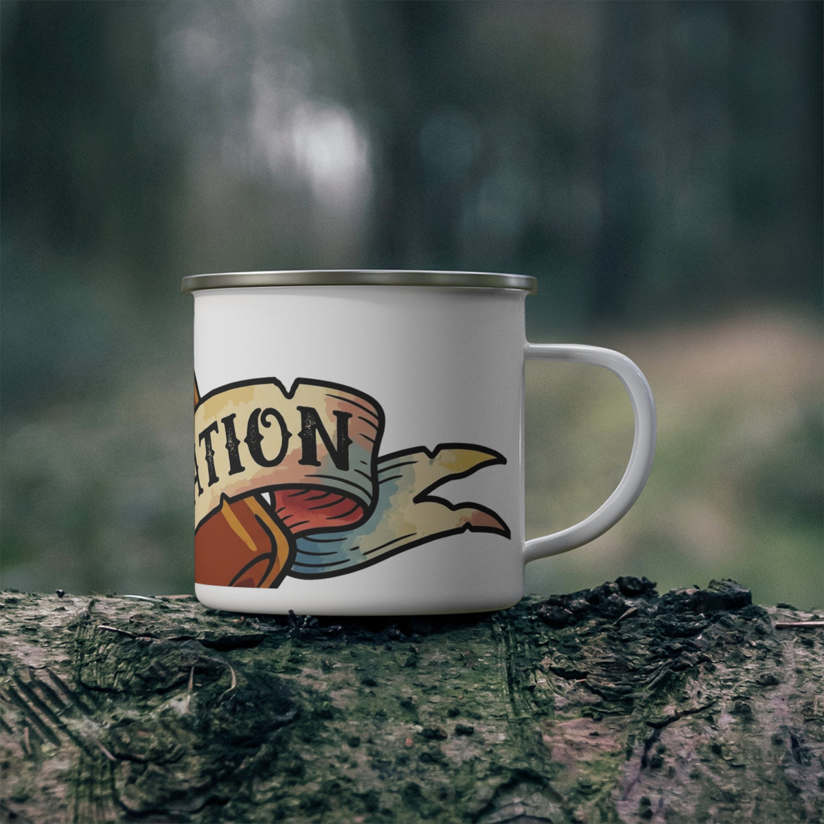 Emaille-Tasse – Rum-Ration