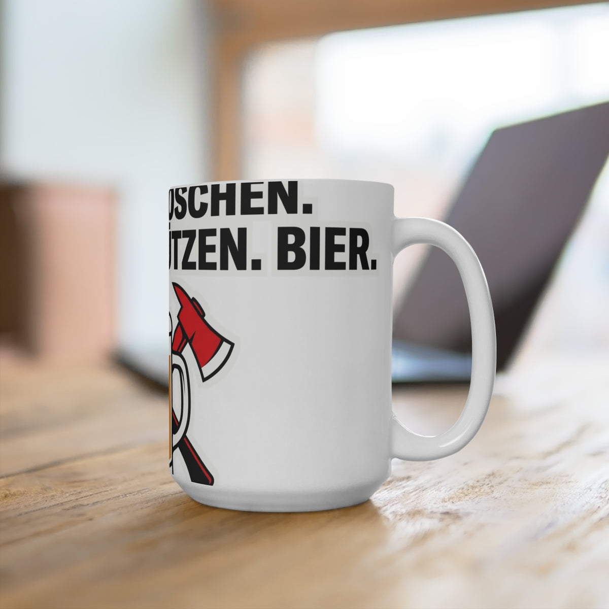 Kaffeetasse – Retten. Löschen. Bier.