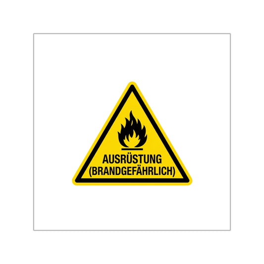 Sticker – Ausrüstung (Brandgefährlich)