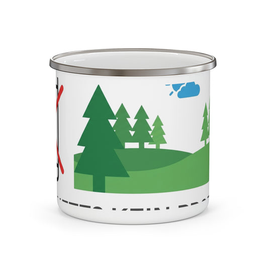 Emaille-Tasse – Kein Netz, kein Problem