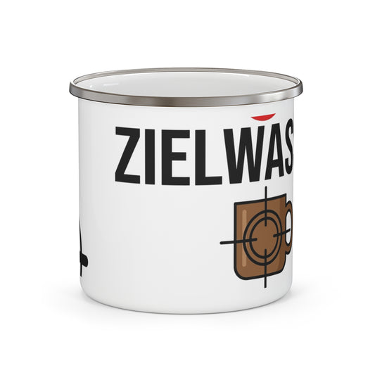 Emaille-Tasse – Zielwasser (Dringend nötig)