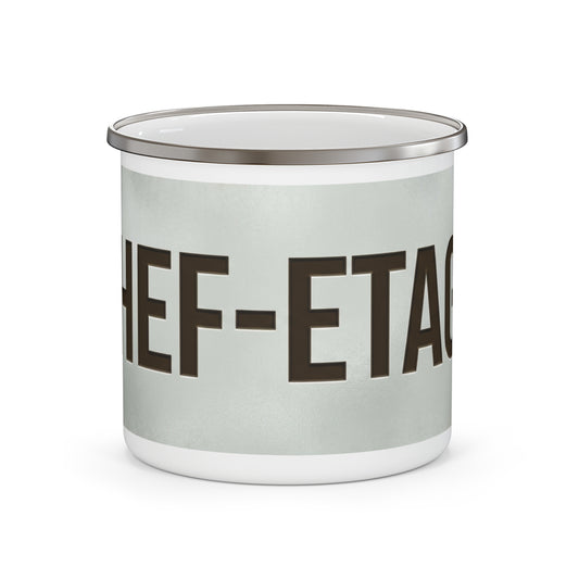 Emaille-Tasse – Chef-Etage