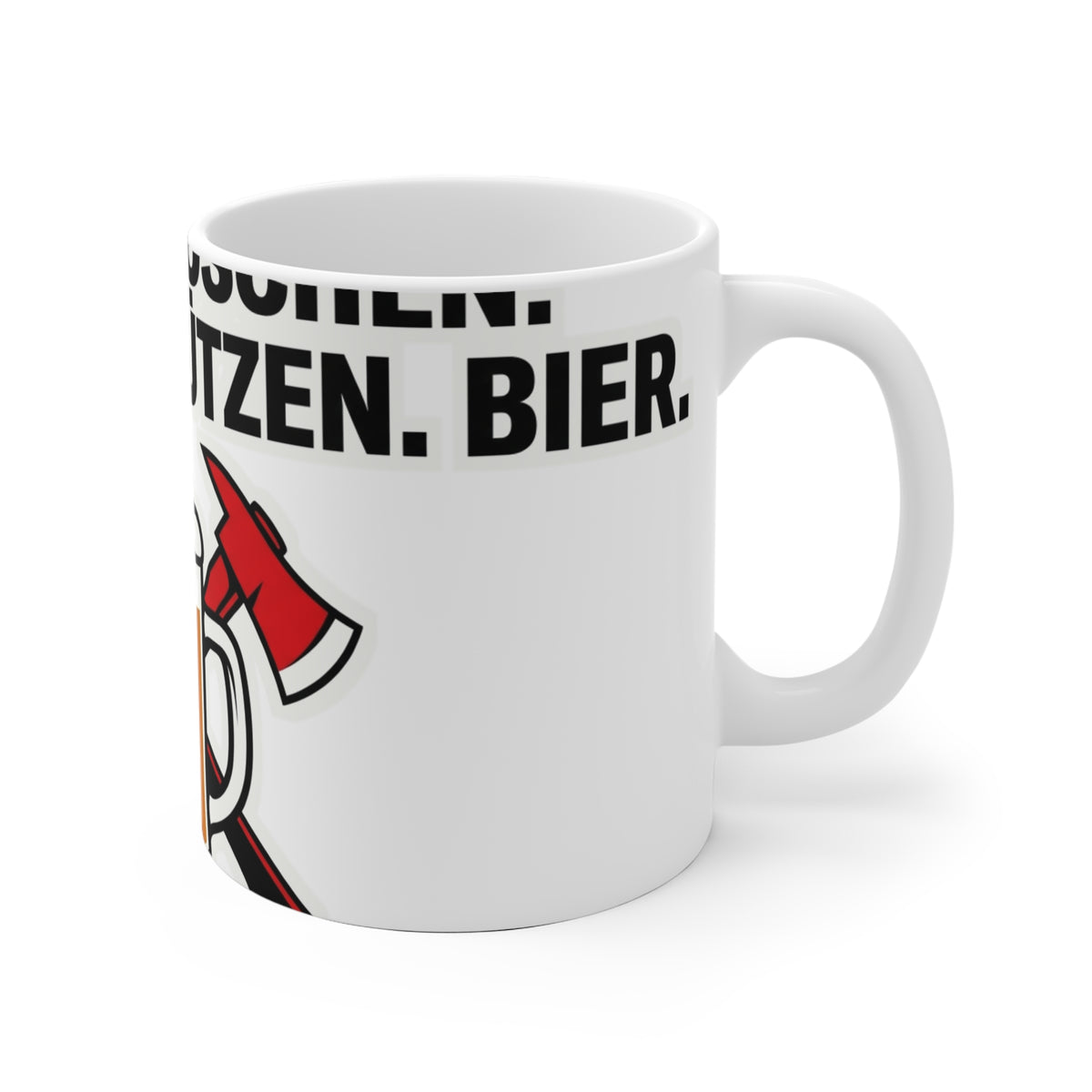 Kaffeetasse – Retten. Löschen. Bier.