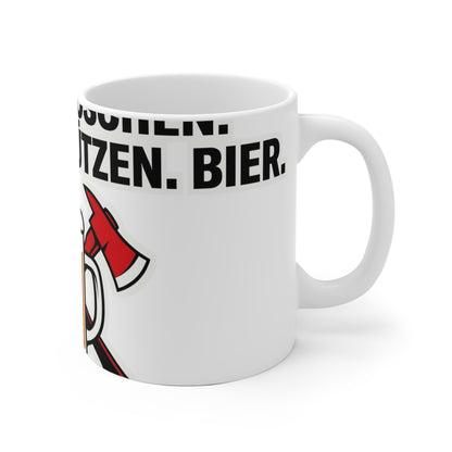 Kaffeetasse – Retten. Löschen. Bier.