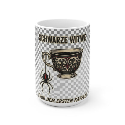 Kaffeetasse – Schwarze Witwe