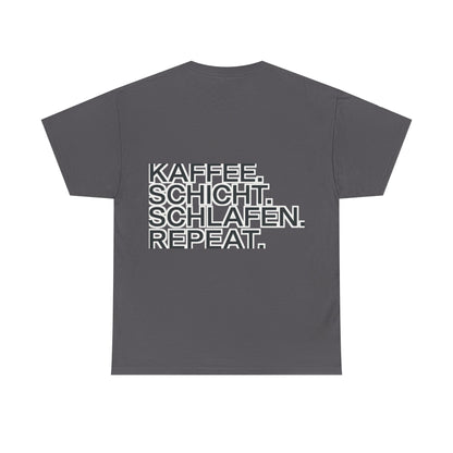 T-Shirt – Kaffee. Schicht. Schlafen