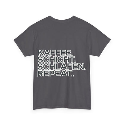 T-Shirt – Kaffee. Schicht. Schlafen