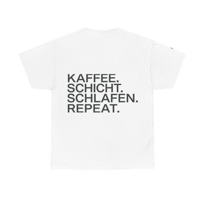 T-Shirt – Kaffee. Schicht. Schlafen
