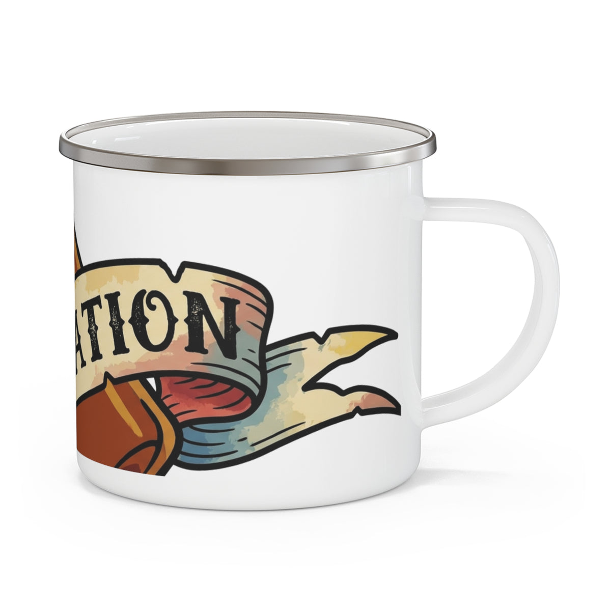 Emaille-Tasse – Rum-Ration