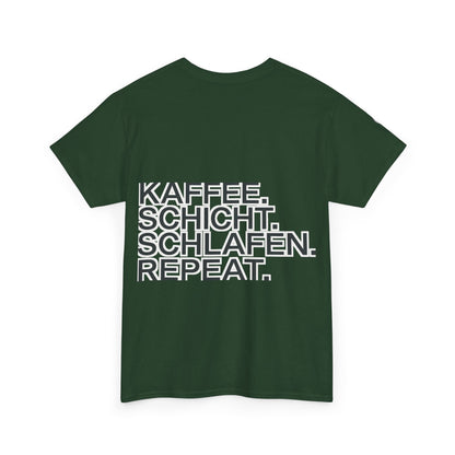 T-Shirt – Kaffee. Schicht. Schlafen