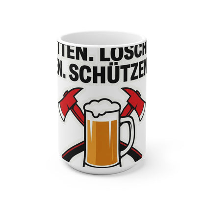 Kaffeetasse – Retten. Löschen. Bier.