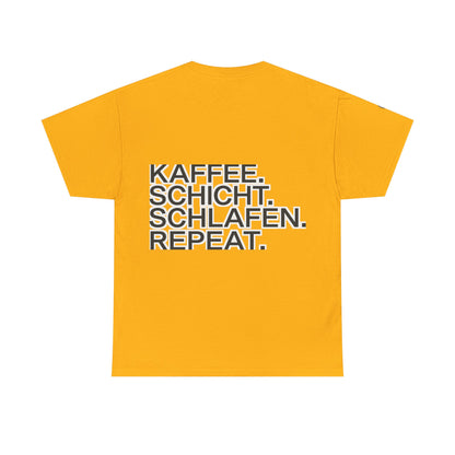 T-Shirt – Kaffee. Schicht. Schlafen